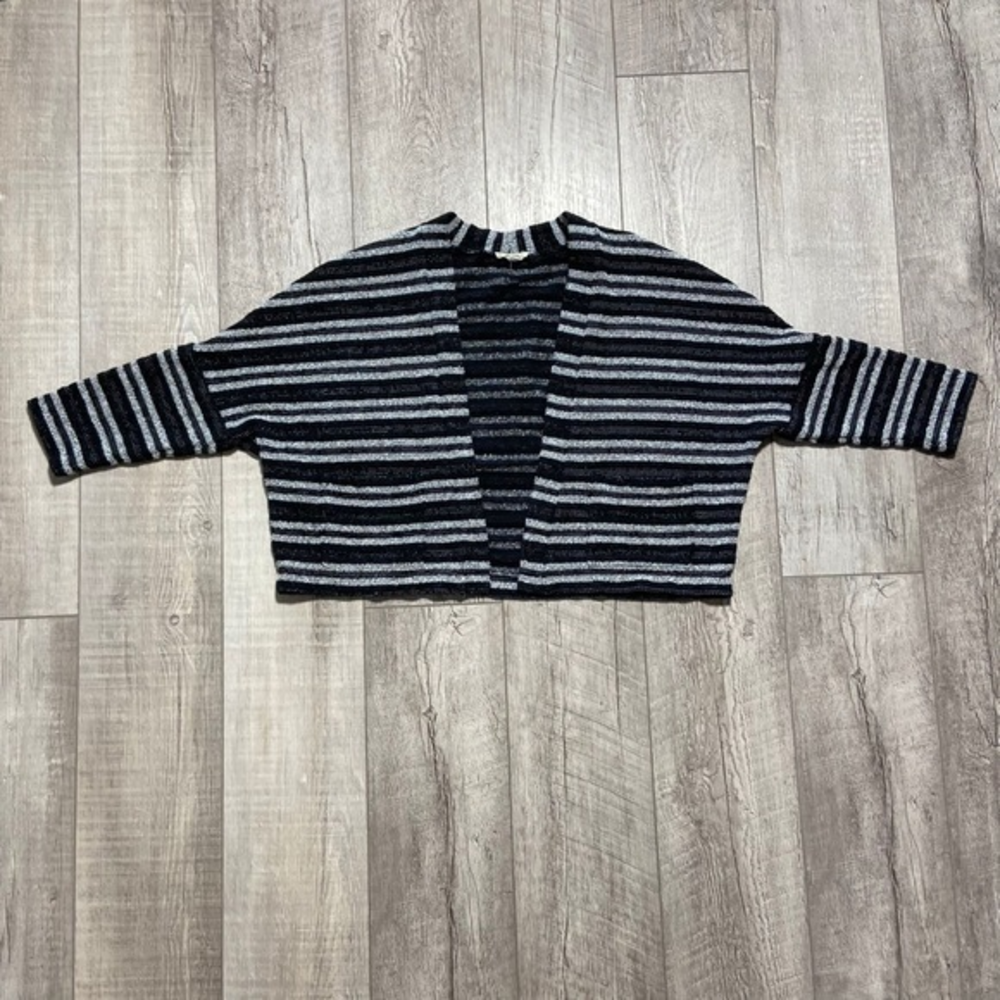 Madewell XS/S Women’s Striped Upbeat Cardigan‎ Sweater Black And Gray
